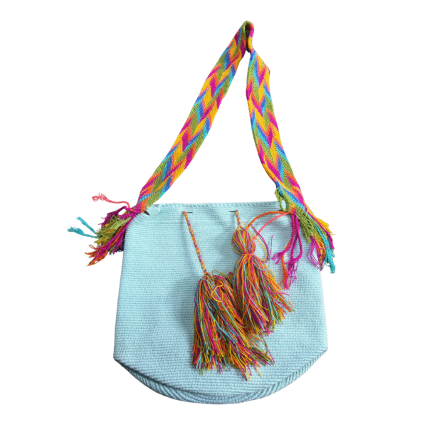 Mochila Wayuu Grande Unicolor - Image 3