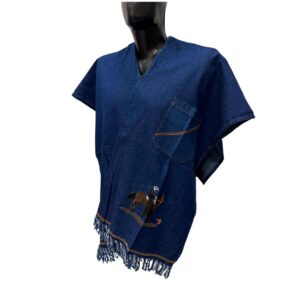 Poncho Jean Bordado