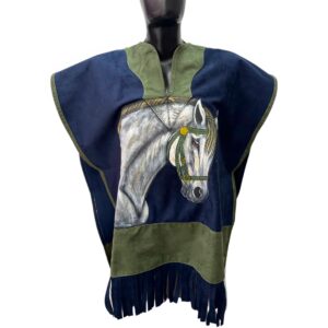 Poncho Cuerina Pintado a Mano