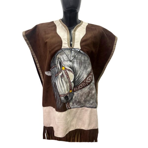 Poncho Cuerina Pintado a Mano - Image 3